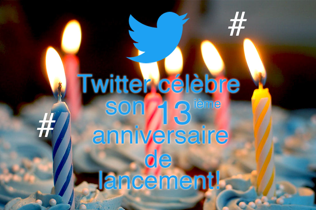 Image d'iun gateau de f6ete illustrant l'anniversaire de Twitter