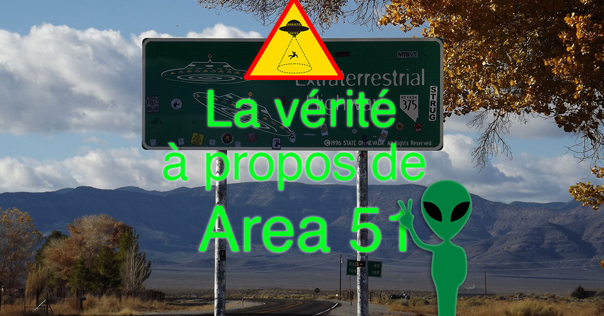 Image représentant une pancarte routière à proximité du site de area 51